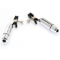 Nipple Clamps with Silver Vibrating Bullets