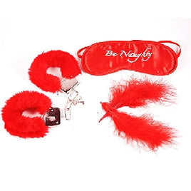 Sexy Red Fur Handcuffs Set